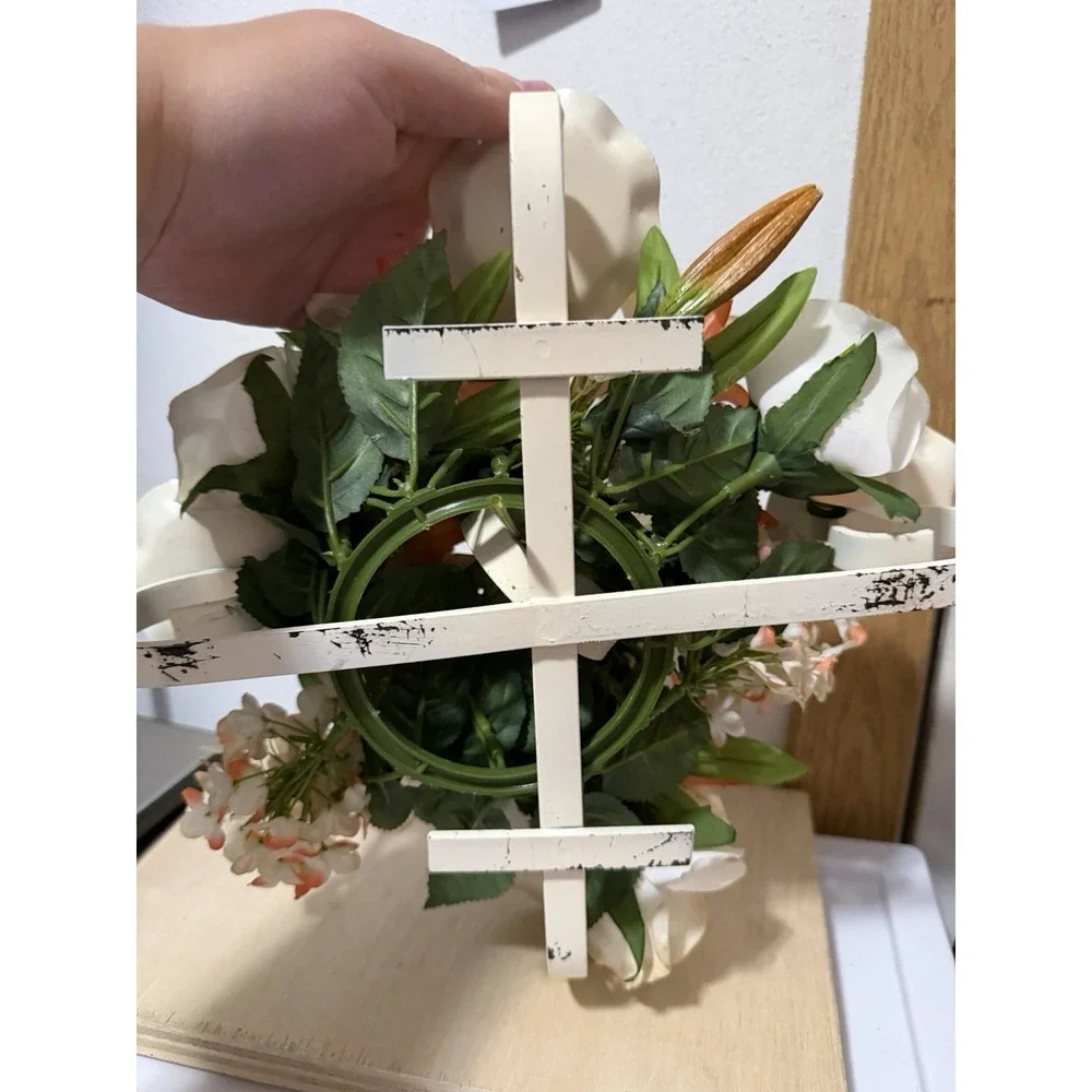 Vintage Candle Holder With Flowers